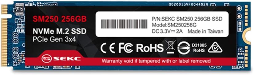 256GB NVMe M.2 2280 PCIe Gen 3x4 Internal SSD Pack of 2 E8478