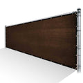 Brown Privacy Fence Screen HDPE Mesh Screen with Reinforced Grommets H571