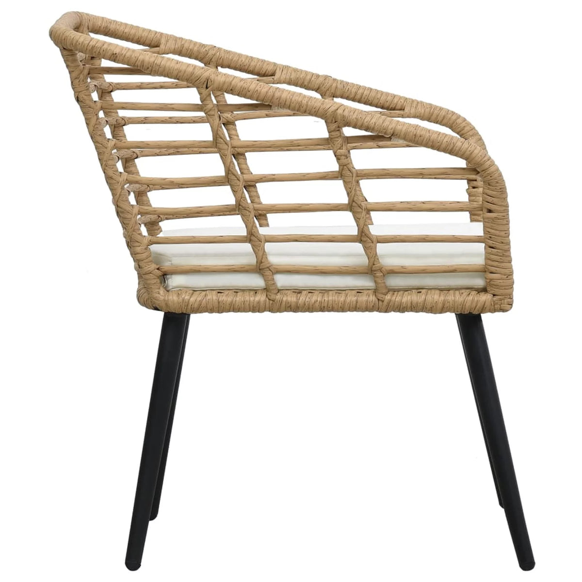 2 Piece Poly Rattan Outdoor Dining Chair Set G42099