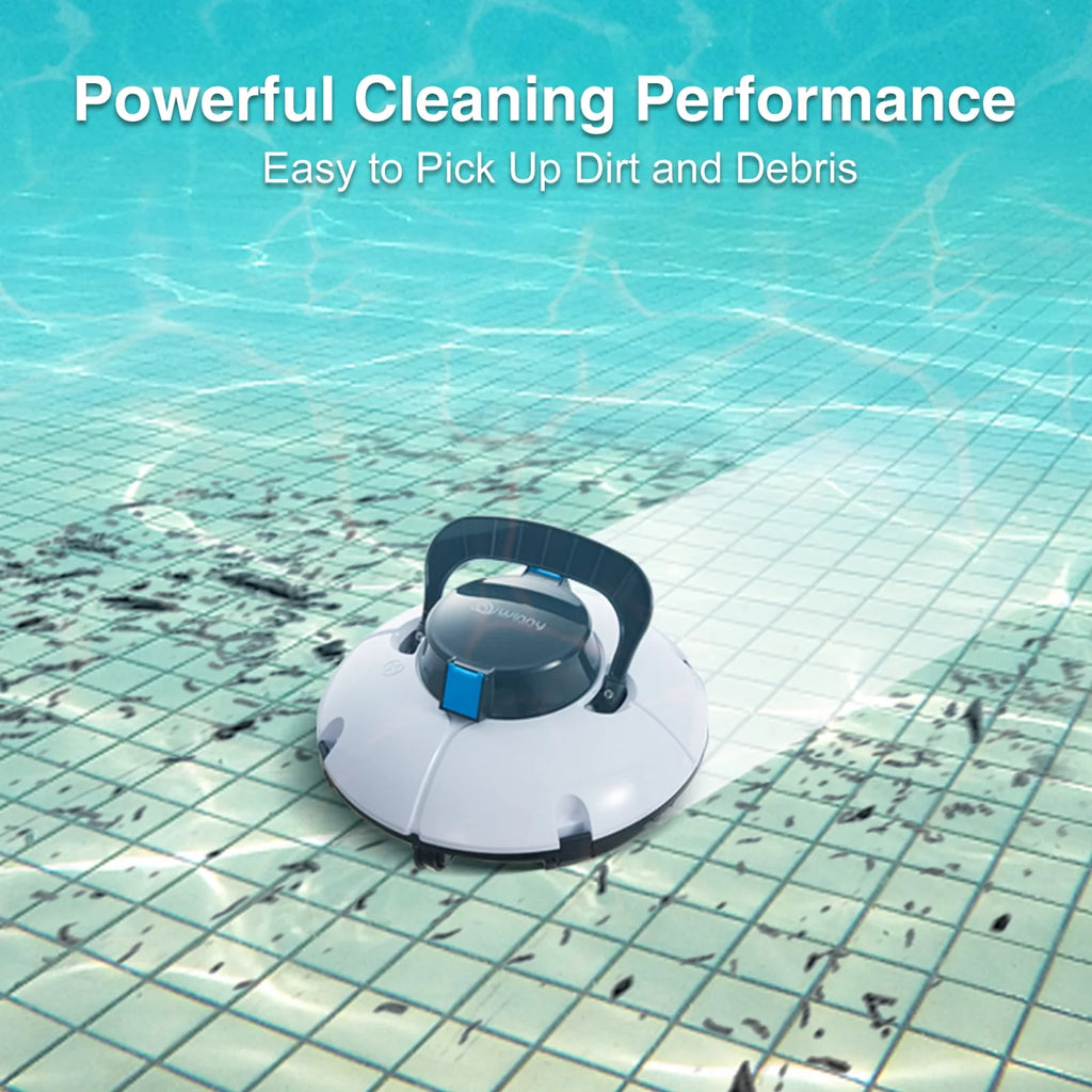 Cordless Robotic Pool Cleaner with Dual Suction Ports Y25842