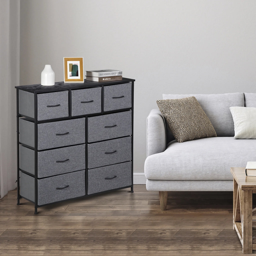 9 Drawer Fabric Storage Dresser P338