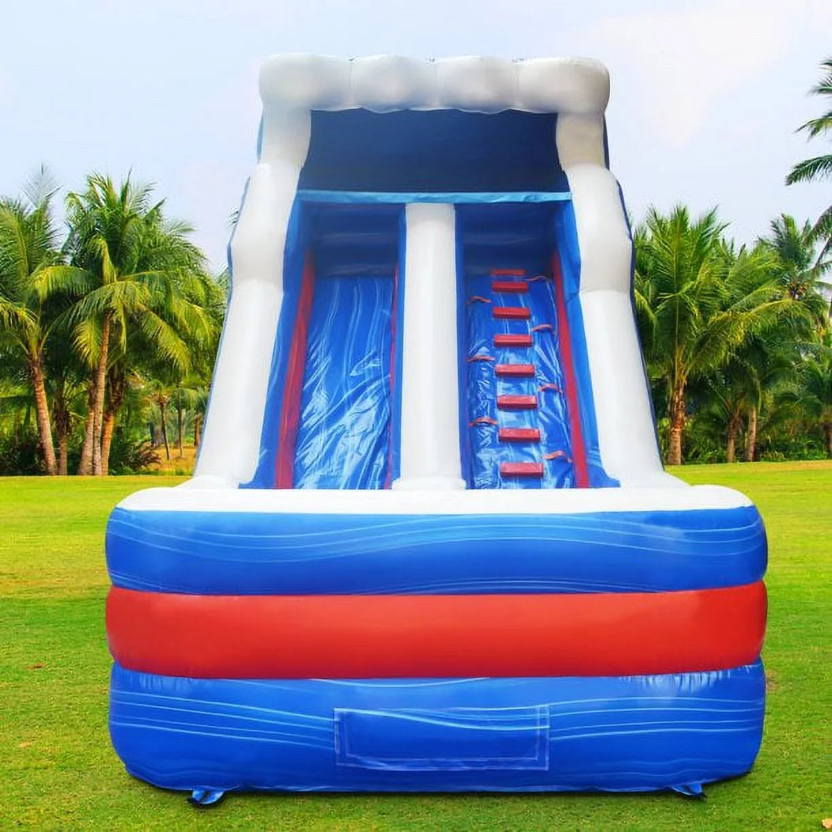 16 ft x 26 ft Inflatable Water Slide with Blower and Splash Pool Q135964