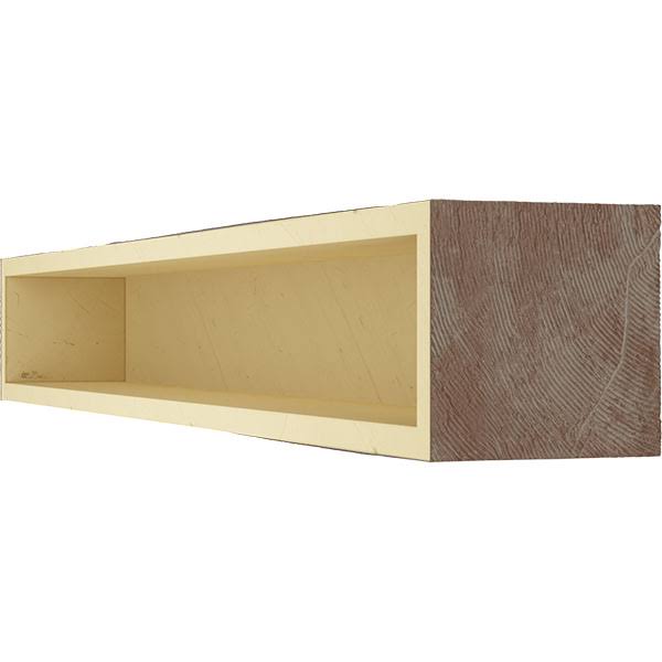 Hand Hewn Faux Wood Fireplace Mantel, Aged Pecan C18876