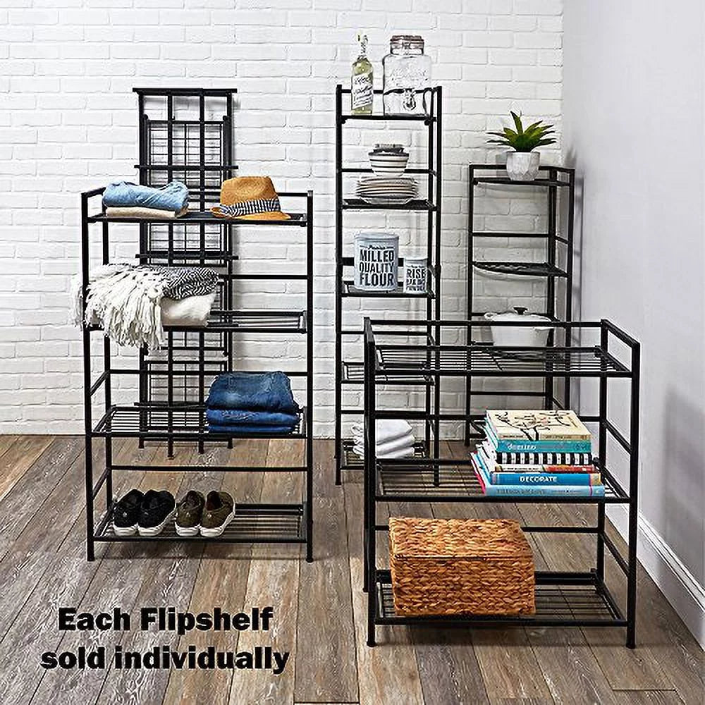 Black 3 Shelves Metal Bookcase E543