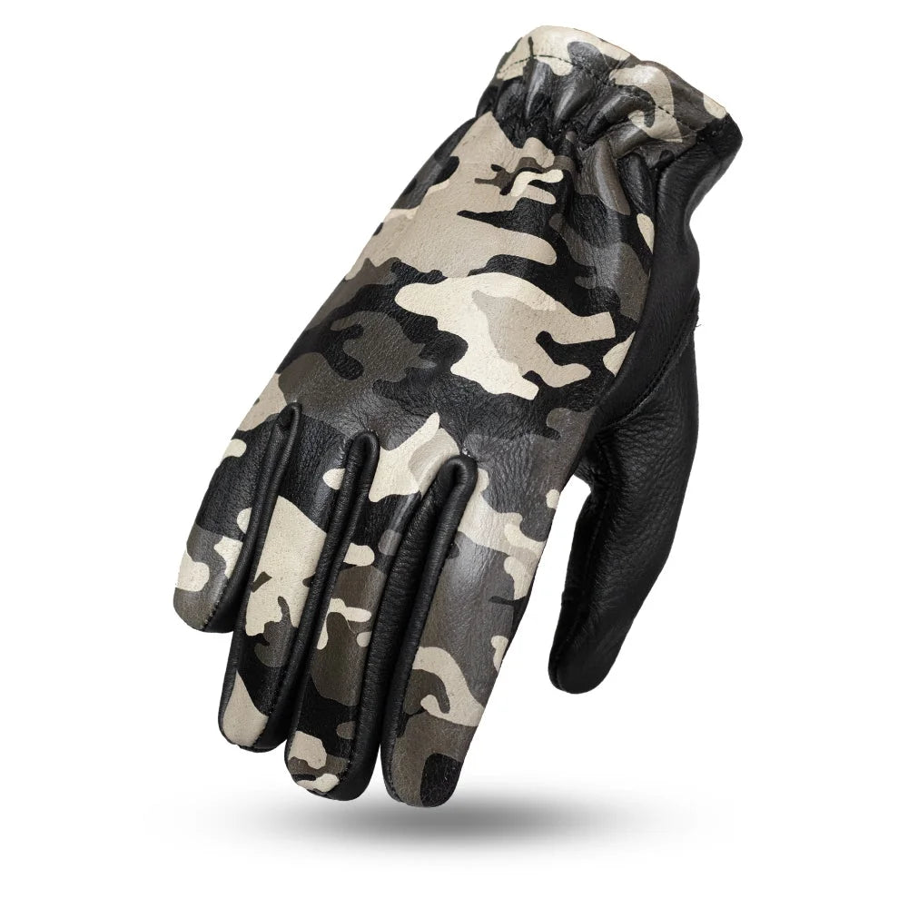 Black Leather Motorcycle Gloves G7949