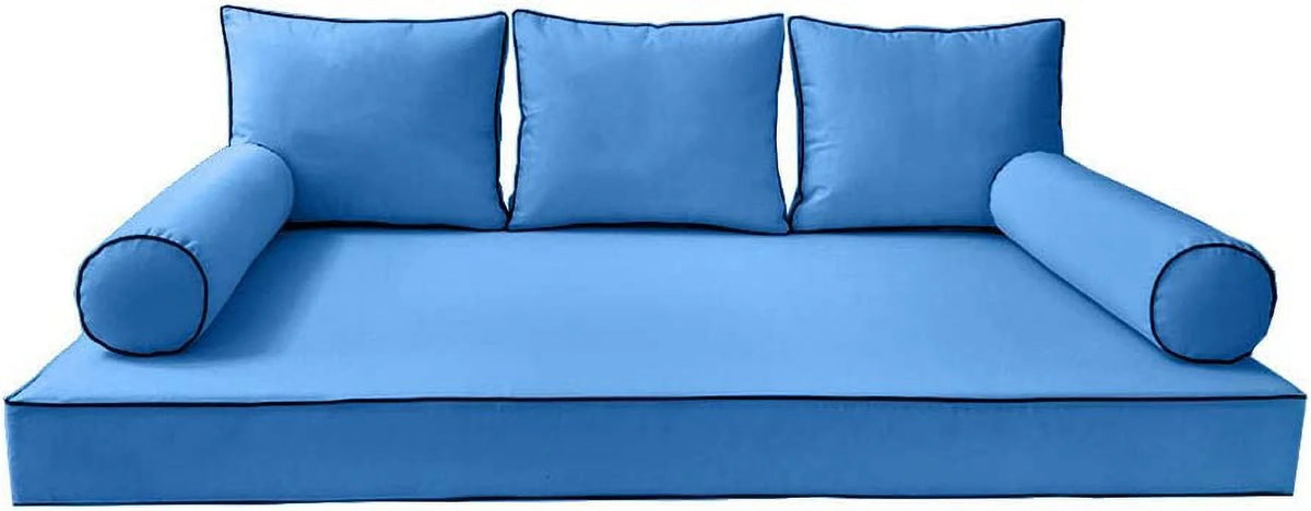 Outdoor Daybed Mattress Bolster Backrest Cushion Covers A711095