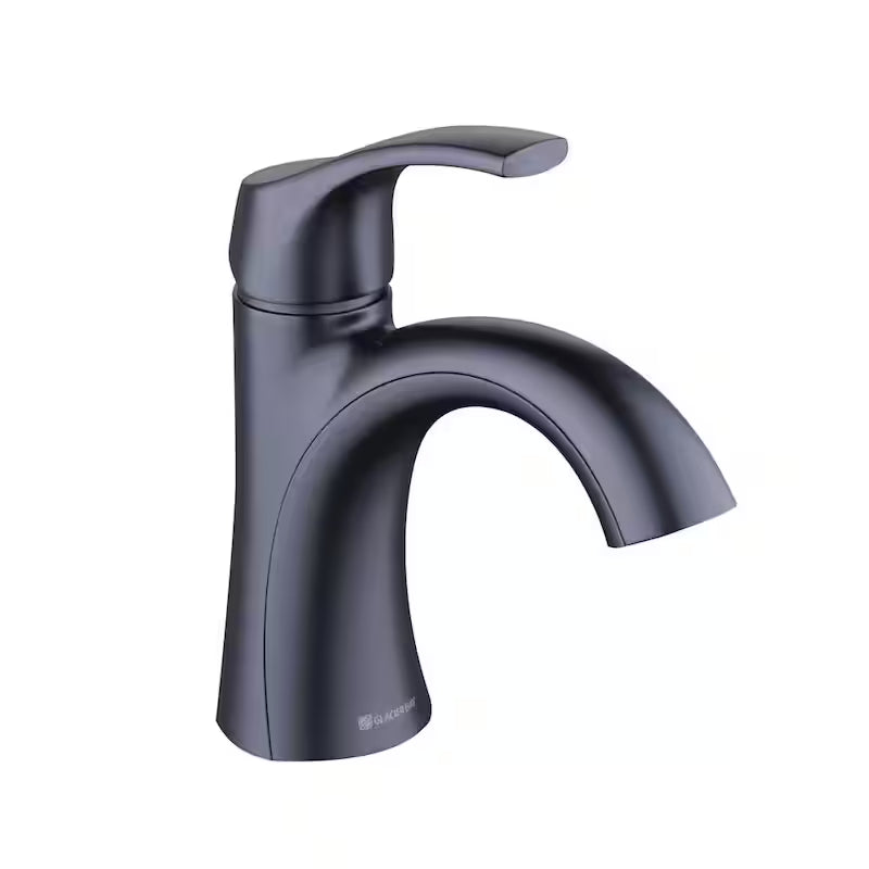 Single Handle Single Hole Bathroom Faucet Matte Black Y8594
