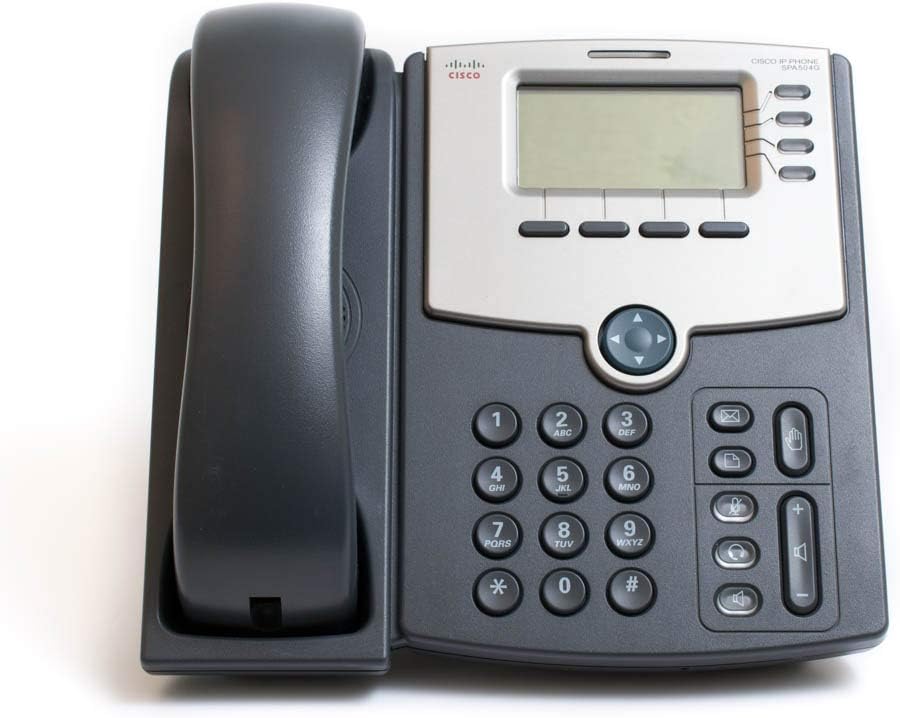 4-Line IP Phone with 2-Port Switch, PoE and LCD Display, Silver, Grey (Renewed) Pack of 2 I56486