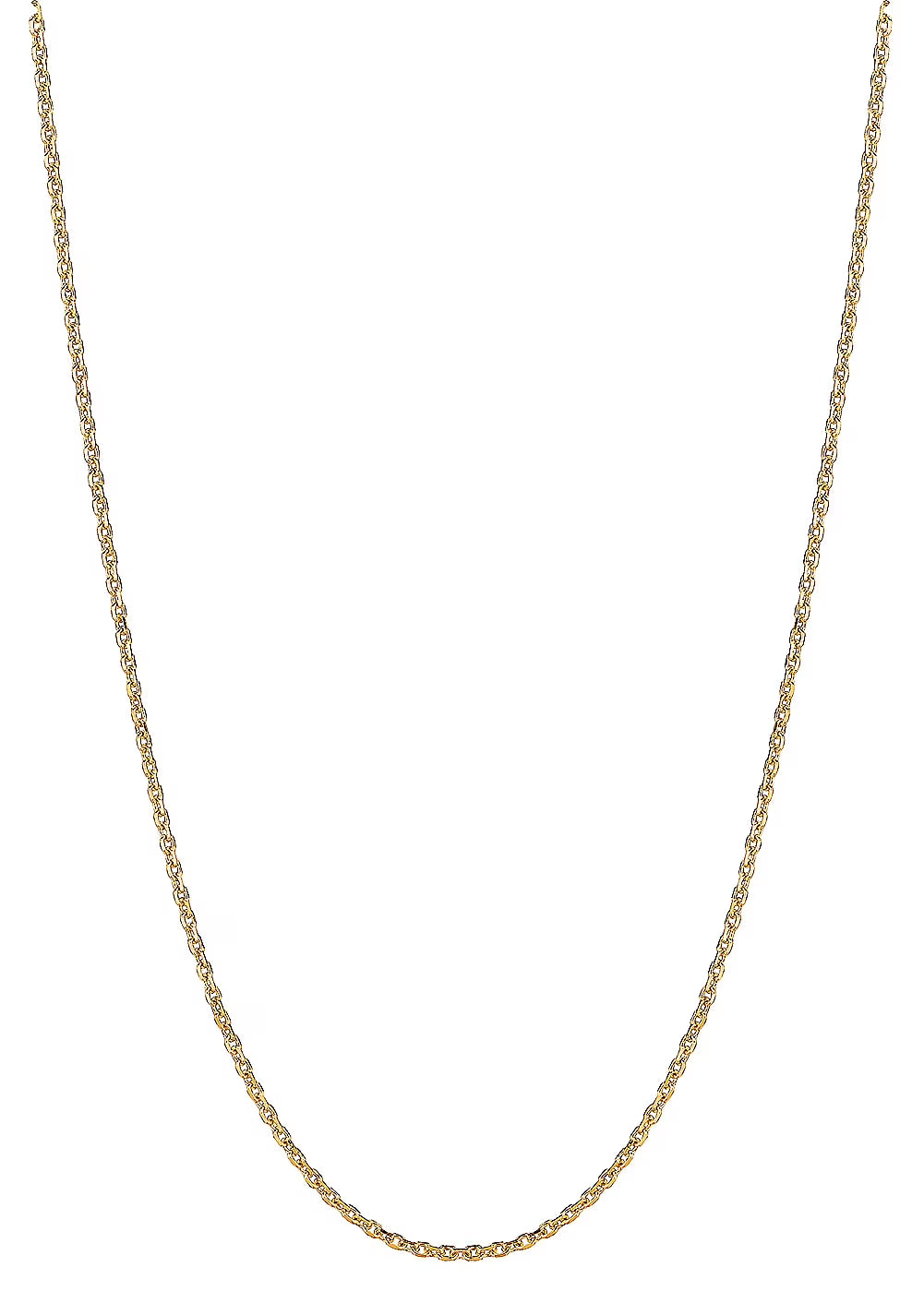 14k Solid Gold Yellow Cable Link Chain Necklace 1.5 Mm 16 Inches Q1236