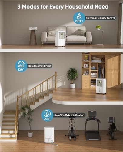 34 Pint Dehumidifier with Drain Hose, White Q96677