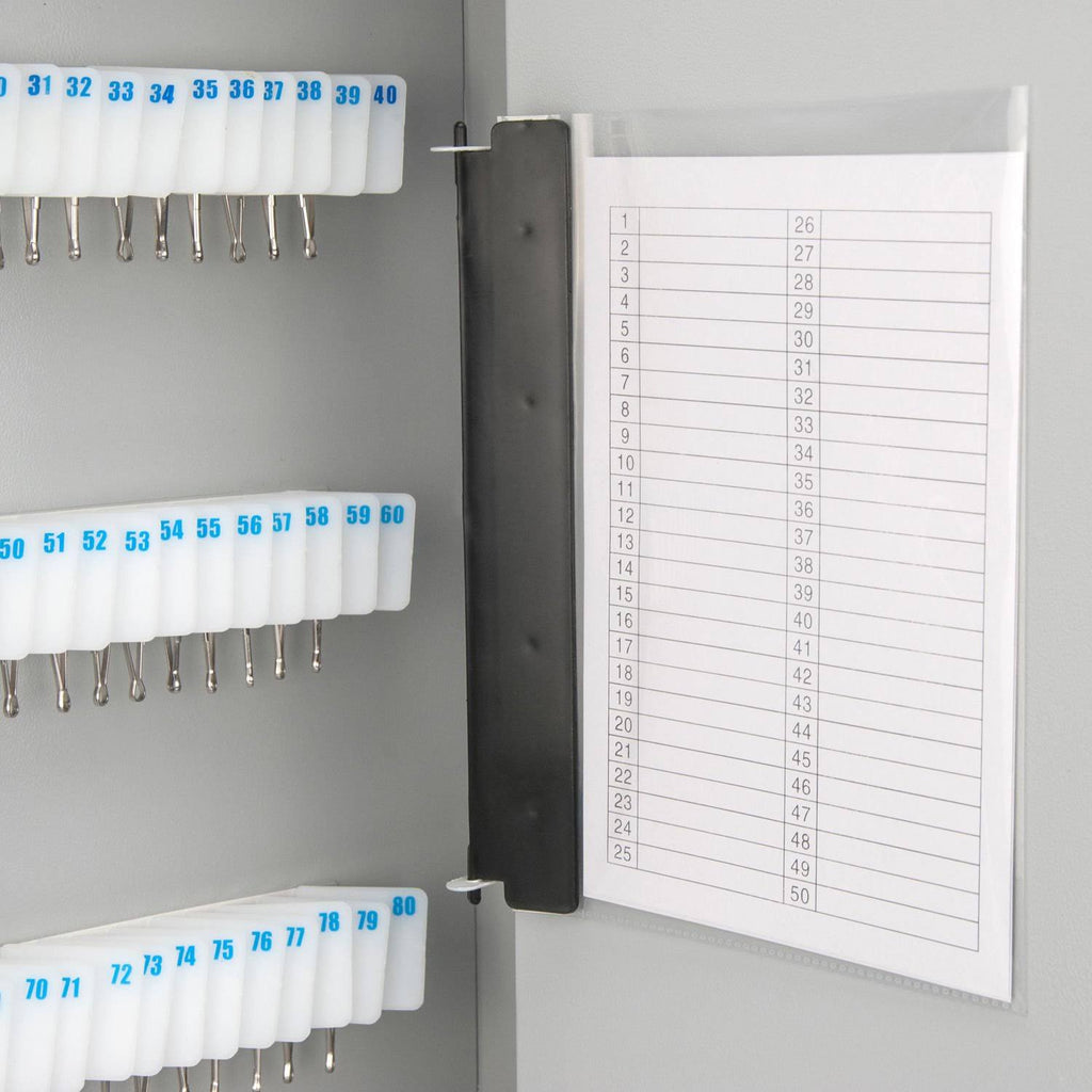 Steel Key Cabinet with 160 Hooks, Gray R275