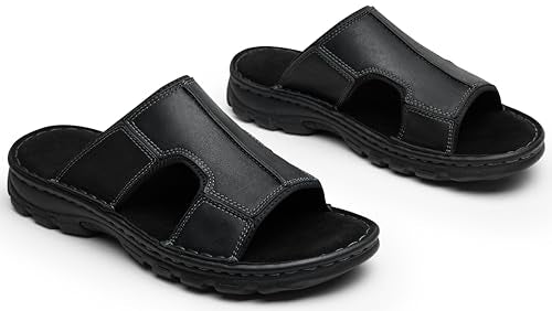 Leather Slip On Sandals K100