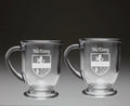 Glass Coffee Mugs Set of 2 O468