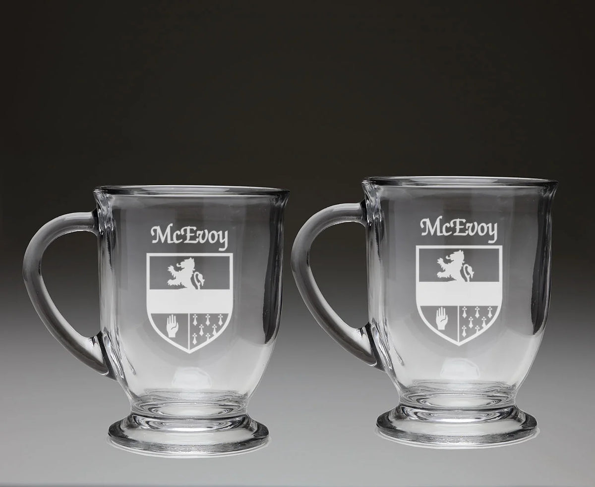 Glass Coffee Mugs Set of 2 O468