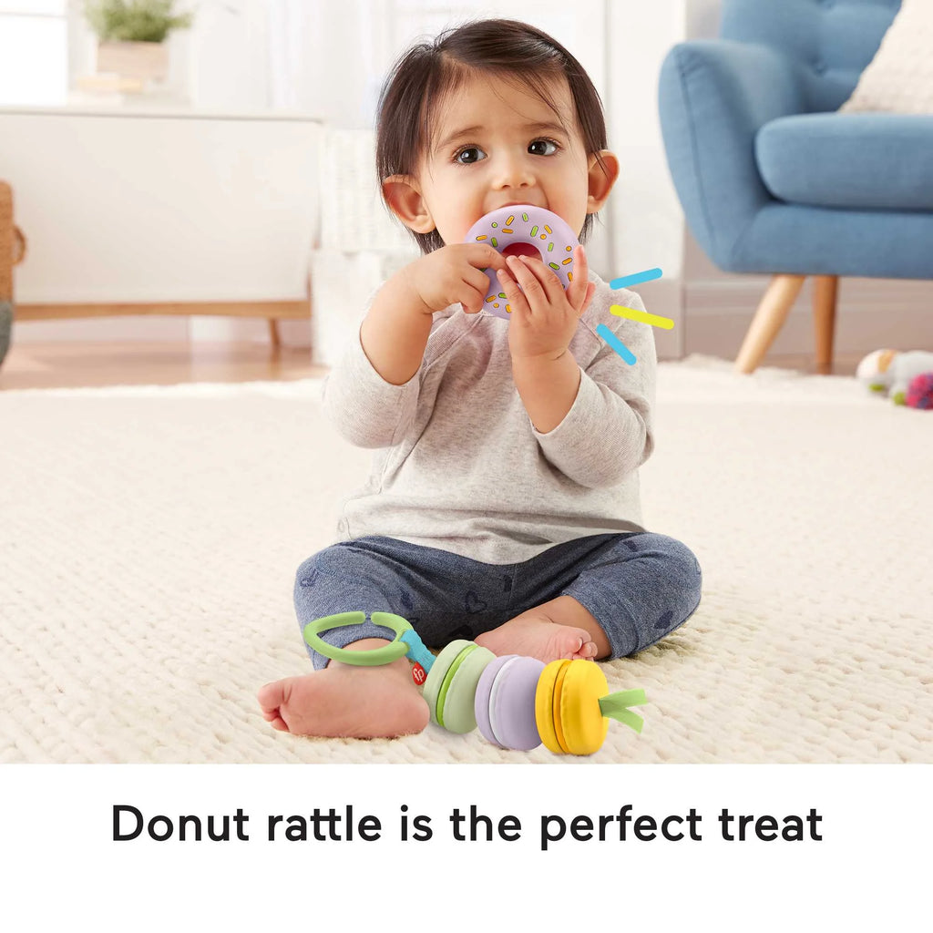 2 Pretend Food Rattle Toys for Infants 3+ Months, Plastic R4634