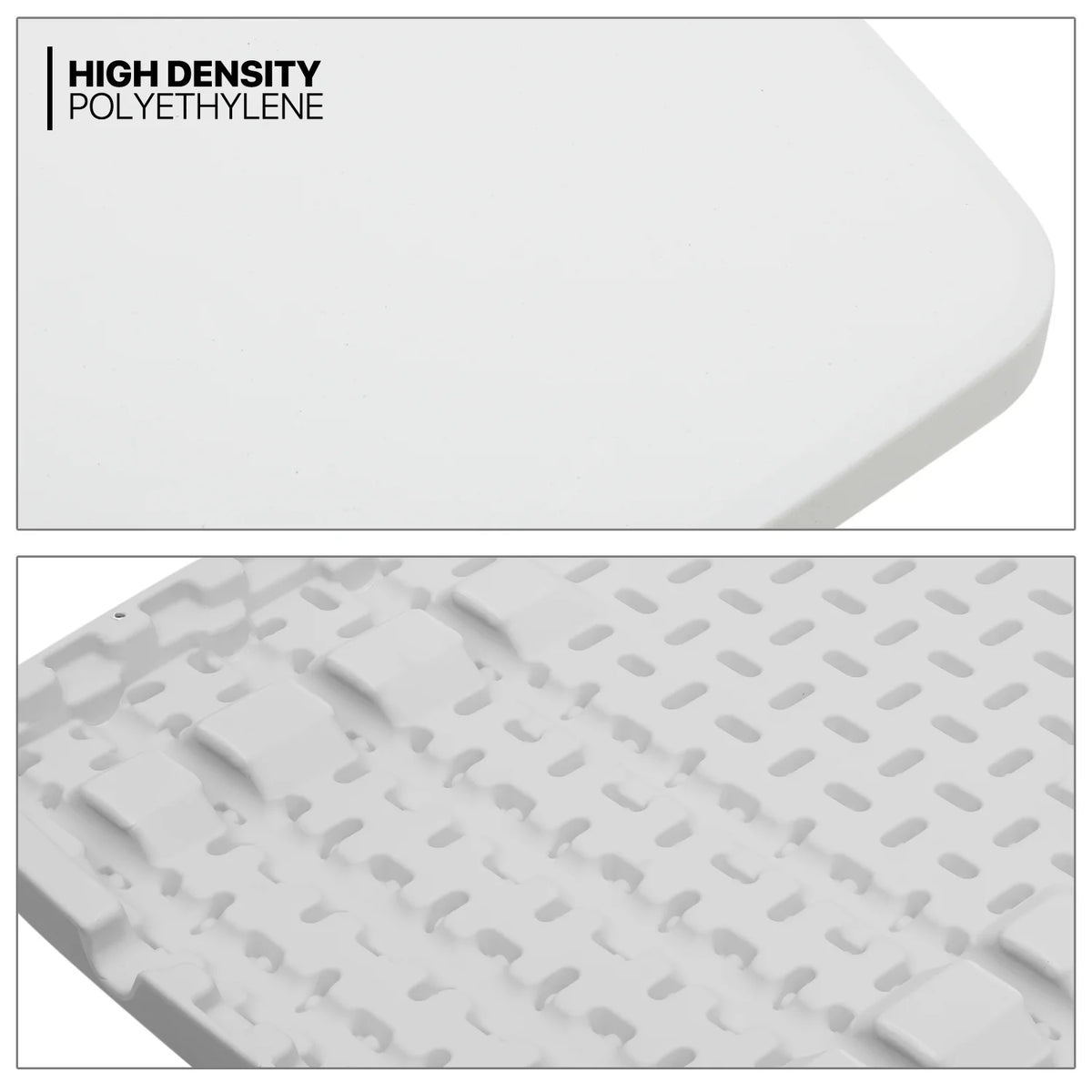 White Foldable TV Tray Table with Metal Frame G916
