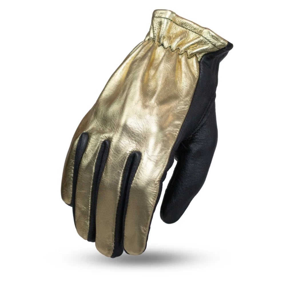 Black Leather Motorcycle Gloves G7949