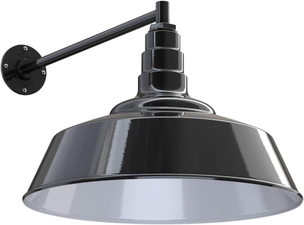 Black 20 inch Dome Barn Light S129