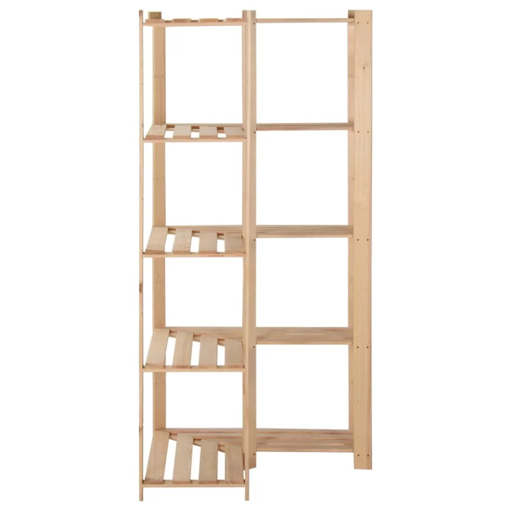5-Tier Solid Wood Pine Corner Rack A19239