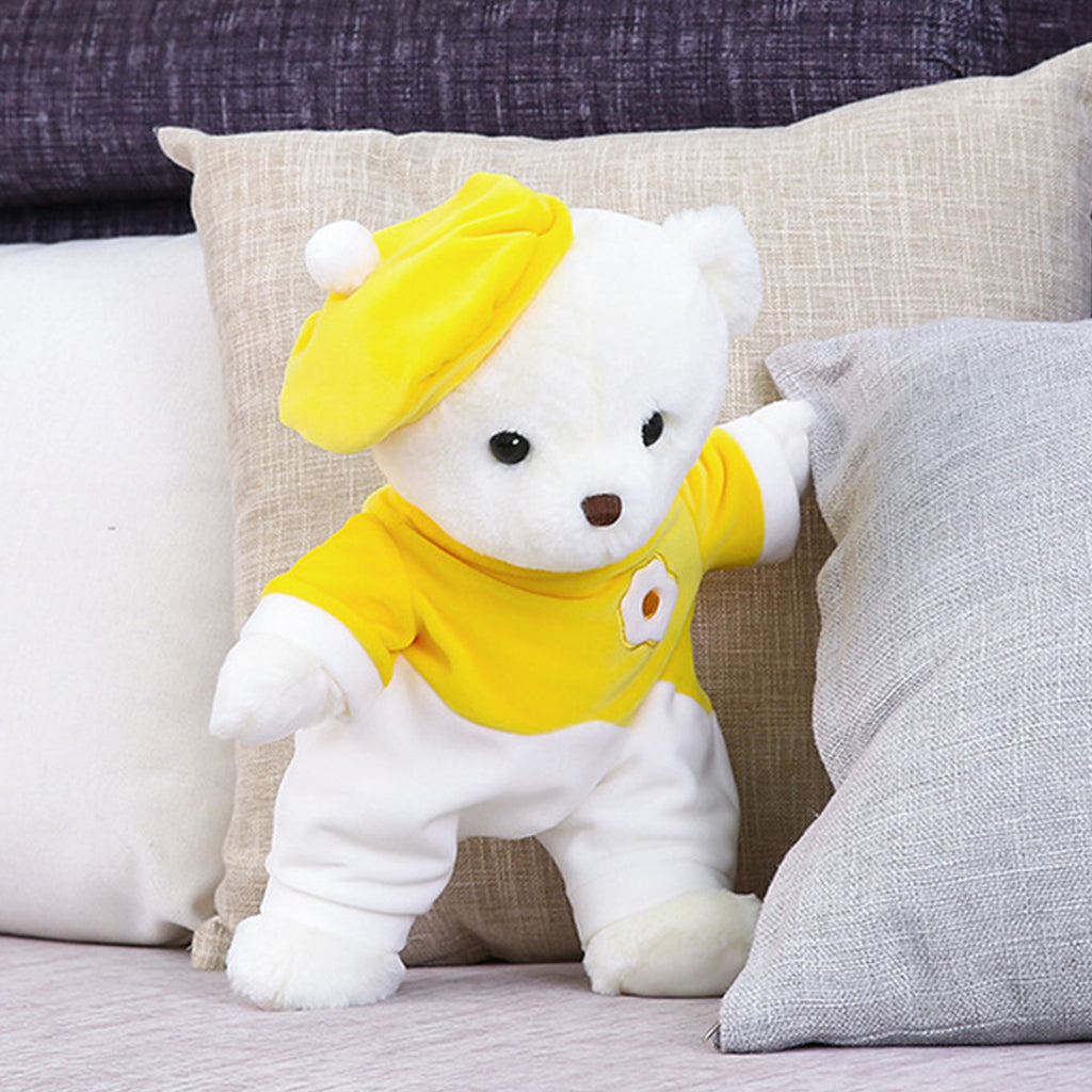 Colorful Egg Yolk Cap Design Plush Doll U839415